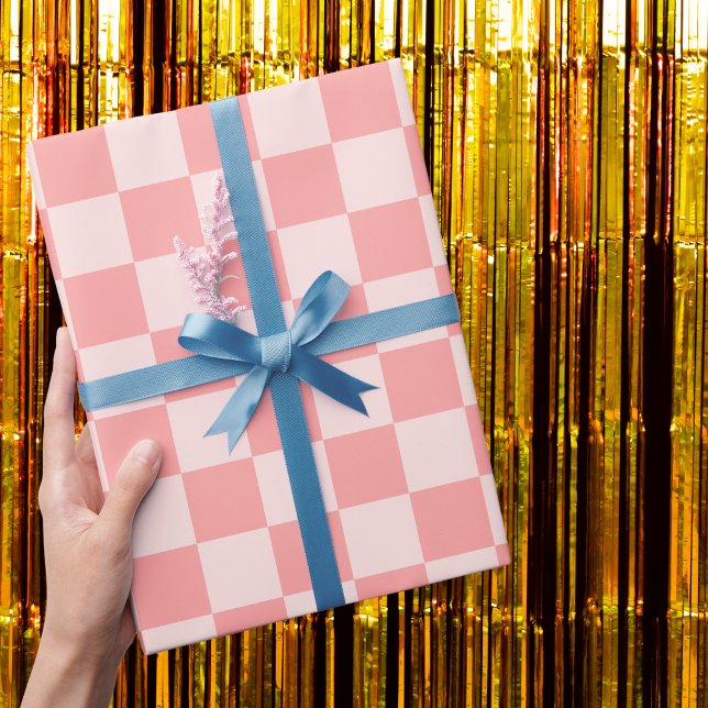 Pink Chequerboard Wrapping Paper (Creator Uploaded)