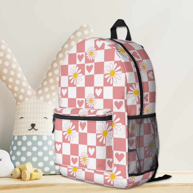 Pink Chequered Backpack (Creator Uploaded)