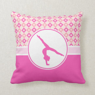 Pink Chequered Diamonds Gymnastics w/ Monogram Cushion