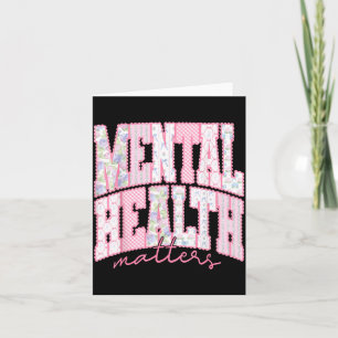 Pink Chequered Mental Health Matters Spring Season Card