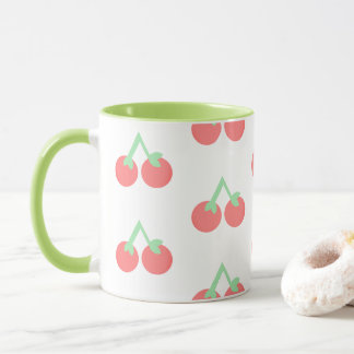 Pink Cherries Pattern Mug