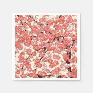 Pink Cherry Blossom design paper napkin