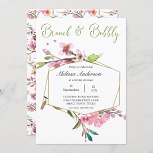 Pink Cherry Blossom Floral Bridal Brunch