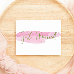 Pink Cherry Blossom Floral Just Married