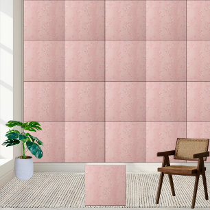 Pink Cherry Blossom Floral Pattern  Tile