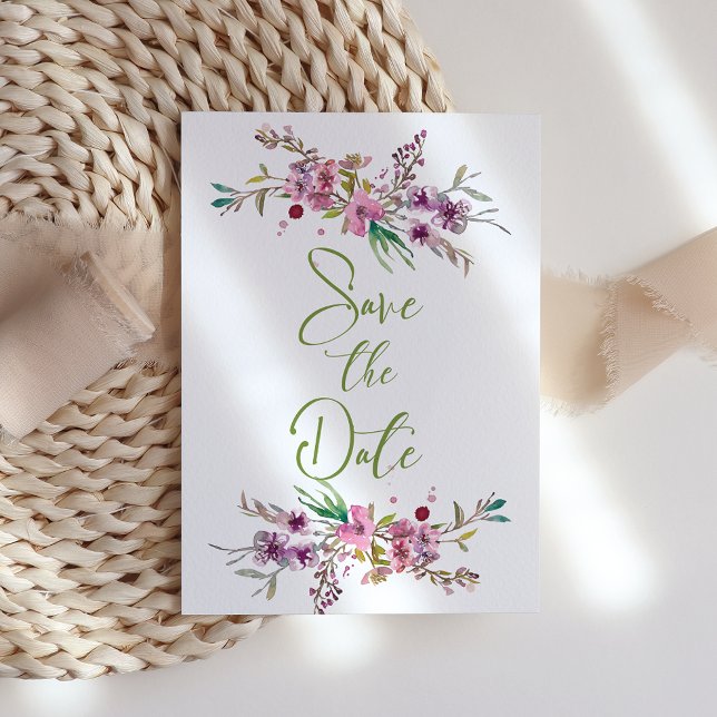 Pink Cherry Blossom Floral Save The Date (Creator Uploaded)