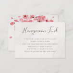 Pink Cherry Blossom Floral Wedding Honeymoon Fund Enclosure Card<br><div class="desc">A modern elegant floral wedding honeymoon fund enclosure card featuring blush pink watercolor cherry blossoms and modern calligraphy on a handmade paper texture.</div>