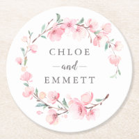 Pink Cherry Blossom Floral Wreath