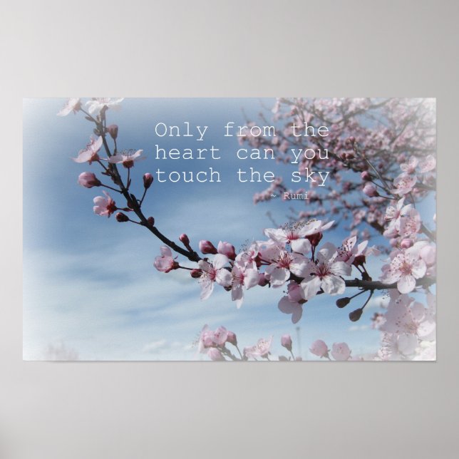 Pink Cherry Blossom Flowering Tree  Poster (Front)