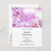 Pink Cherry Blossom Flowers Photo Birthday