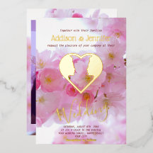 Pink cherry blossom & GOLD -gay wedding