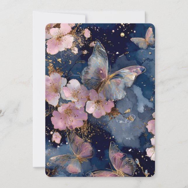 Pink Cherry Blossom Invitation – Sakura Tree  (Front)