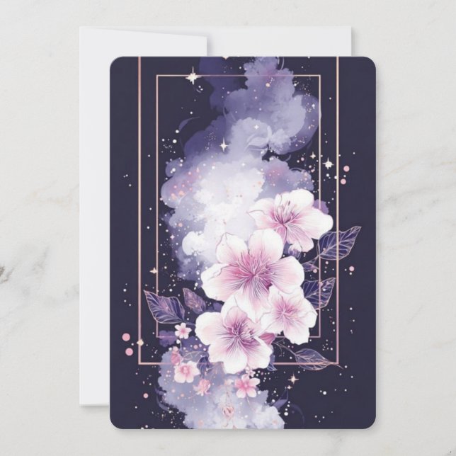 Pink Cherry Blossom Invitation – Sakura Tree  (Front)