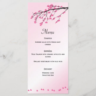 Pink Cherry Blossom | Menu Card