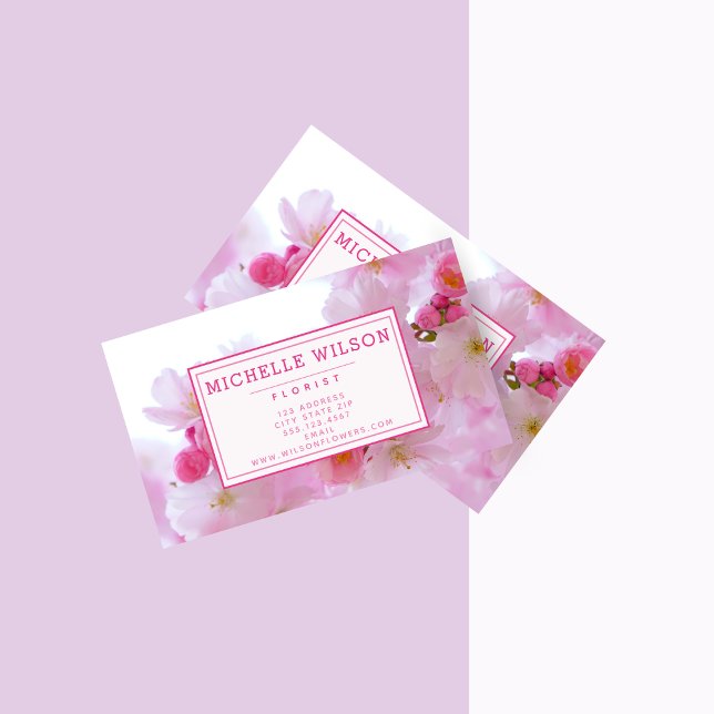 Pink Cherry Blossom - Photo Business Card (Creator Uploaded)