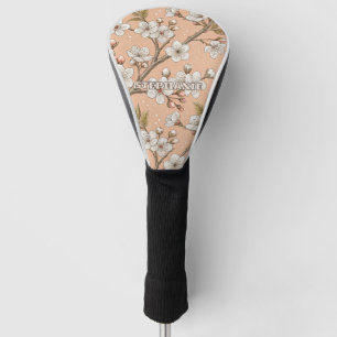 Pink Cherry Blossom Sakura Pattern on Pink (3) Golf Head Cover
