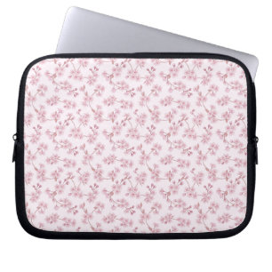 Pink Cherry Blossom Seamless Floral Pattern Laptop Sleeve