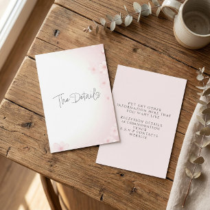 Pink Cherry Blossom The Details Enclosure Card