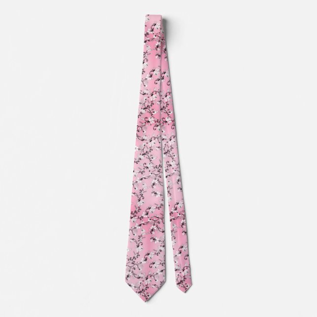 Pink Cherry Blossom Tie (Front)