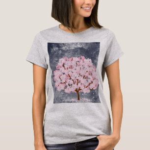 Pink Cherry Blossom Tree Women's T-Shirt Aesthetic