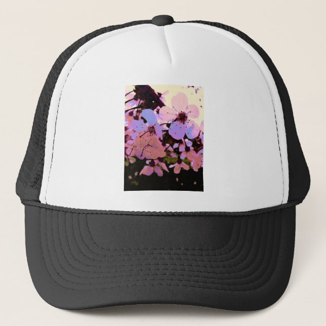 Pink Cherry Blossom Trucker Hat (Front)