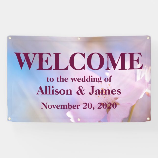 Pink cherry blossoms banner (Horizontal)