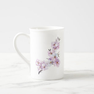 Pink Cherry Blossoms  Bone China Mug