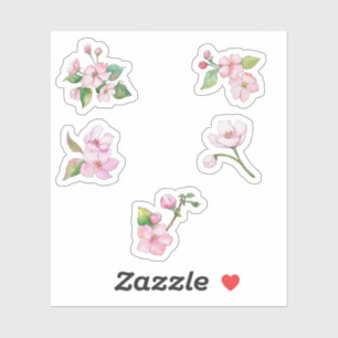Pink Cherry Blossoms Custom-Cut Vinyl Sticker