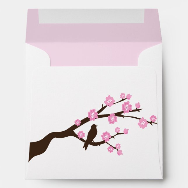 Pink Cherry Blossoms Envelopes (Back (Bottom))
