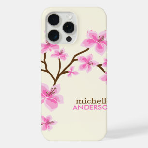 Pink Cherry Blossoms Tree iPhone 15 Pro Max Case