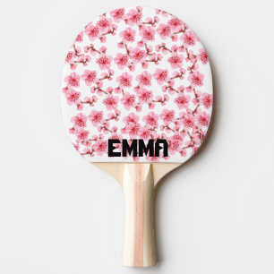 pink Cherry blosson Ping Pong Paddle