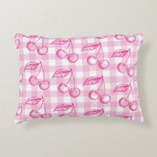 Pink Cherry Coquette Aesthetic Decorative Cushion