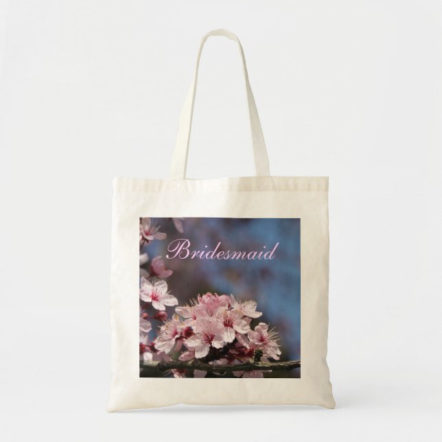 pink cherry flowers wedding bag (Front)
