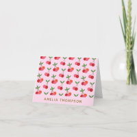 Pink Cherry Print Custom Name Coquette Summer