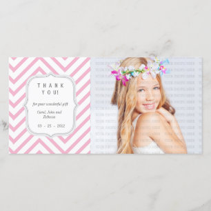 Pink Chevron - Any Occasion Thank you