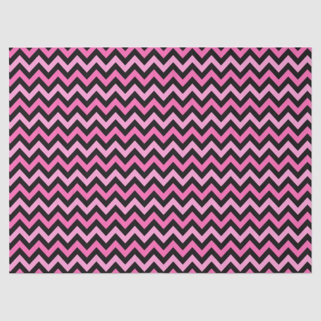 Pink Chevron Breast Cancer Awareness Pattern Tissue Paper (Front)