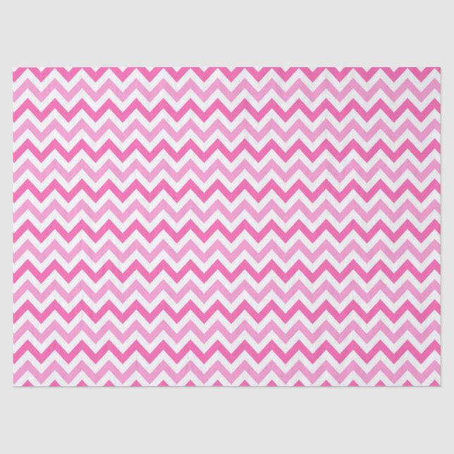 Pink Chevron Breast Cancer Awareness Pattern Tissue Paper (Front)