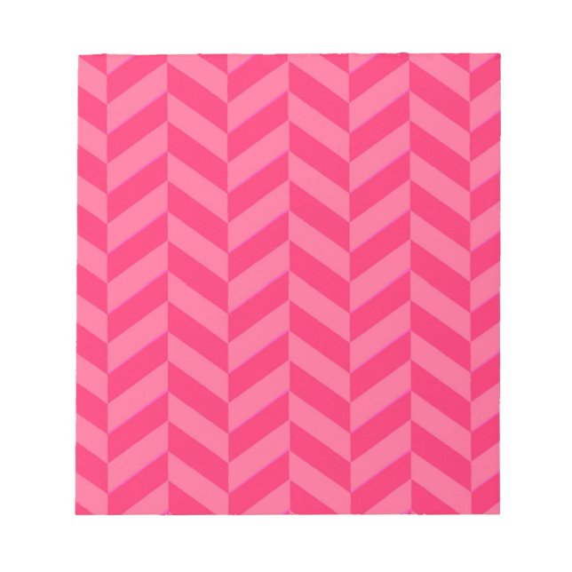 Pink Chevron Chic and Functional Writing Pad (Front)
