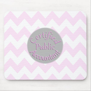 Pink Chevron CPA Mouse Pad