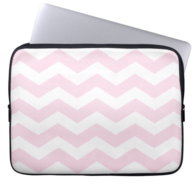 Pink Chevron Pattern Laptop Sleeve (Front)