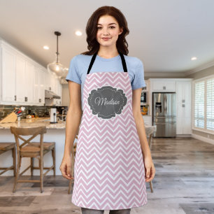 Pink Chevron Personalised Apron