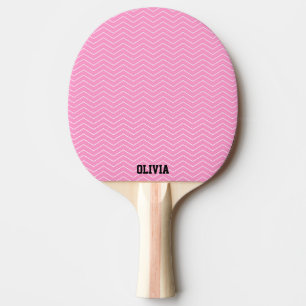 Pink chevron ping pong paddle for table tennis