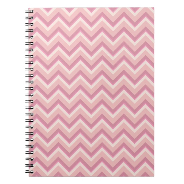 Pink Chevron Pretty Notebook (Front)