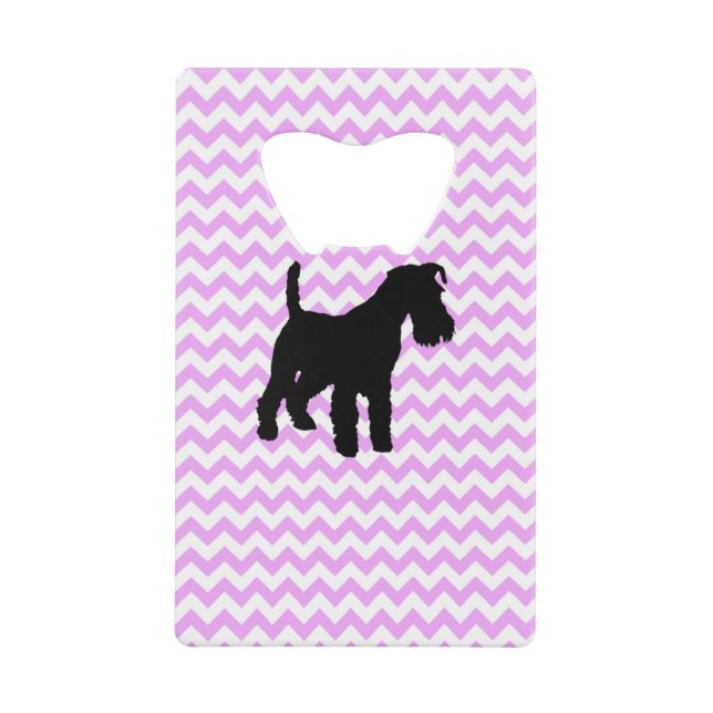 Pink Chevron With Schnauzer Silhouette (Front)