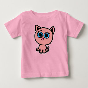 Pink Chibi Kitty Baby T-Shirt