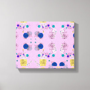 Pink Chic Abstract Floral pattern Canvas Print