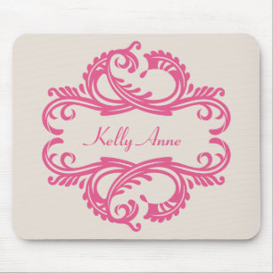 Pink Chic Damask Mousepad