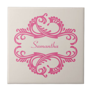 Pink Chic Damask Tile
