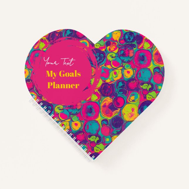 Pink | Chic Multicolor Notebook (Front)