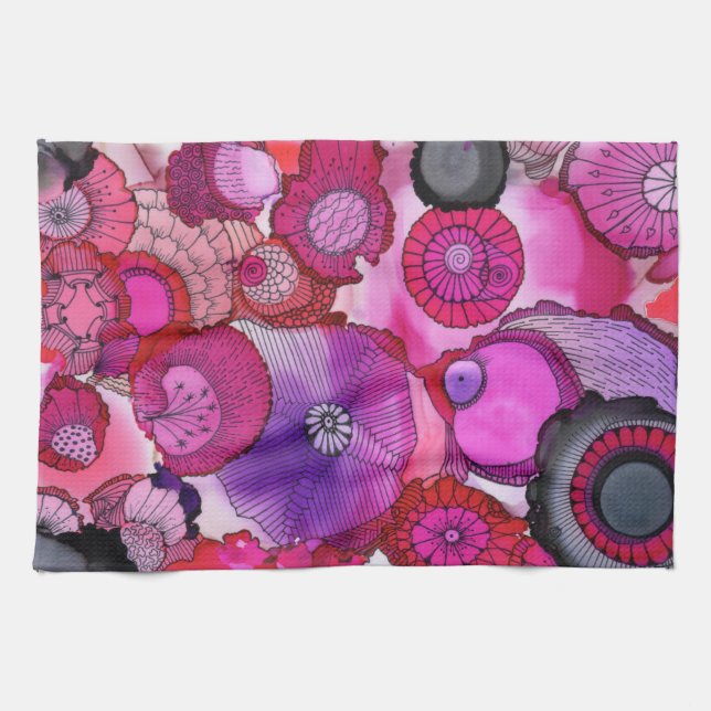 Pink Chicken Kitchen Towel (Horizontal)